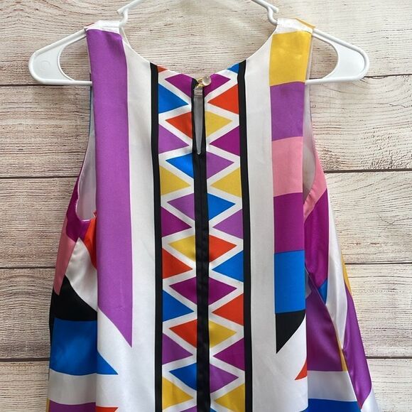 KARLIE COLOR BLOCK DRESS WITH BALLOON HEM - Picture 6 of 8